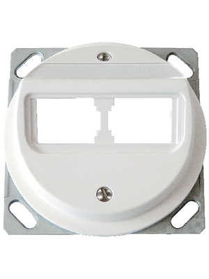 Daetwyler Cables - 185765 - Feller 2 x round cut out flush-fitted socket without frame, 185765, D?twyler Cables