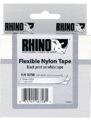 Dymo - 18439 - Vinyl tape 19 mm black on red, 18439, Dymo