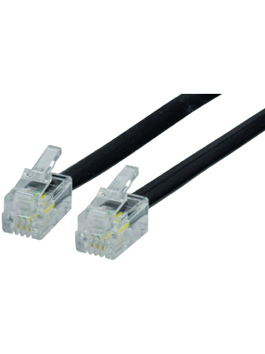MSL Enterprises Corp - 127-1-5 - Telephone cable 2.00 m black, 127-1-5, MSL Enterprises Corp