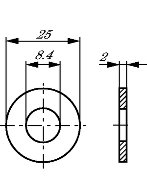 EPCOS - B44020-A1-B25 - Insulating washer, M8, B44020-A1-B25, EPCOS