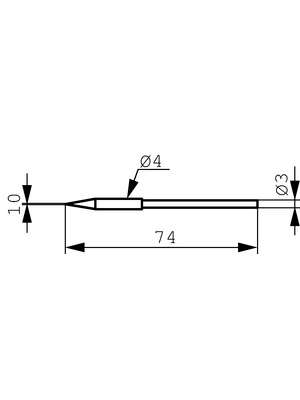 Ersa - 212CDLF/SB - Soldering tip Chisel shaped 1.0 mm, 212CDLF/SB, Ersa