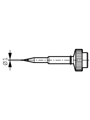 Ersa - 612CDLF - Soldering tip Chisel shaped 1.0 mm, 612CDLF, Ersa