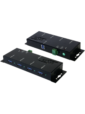 Exsys - EX-1184HMV - Industrial Hub USB 3.0 4x black, EX-1184HMV, Exsys