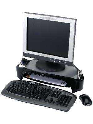 Fellowes - 8020801 - Monitor mount plus black and silver, 8020801, Fellowes