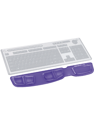 Fellowes - 9183601 - Keyboard wrist support, Health-V Crystals Gel violet, 9183601, Fellowes