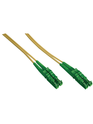 FibreFab - E2AE2A09DYE15 - FO cable 9/125um E2000 APC/E2000 APC 15.0 m yellow, E2AE2A09DYE15, FibreFab