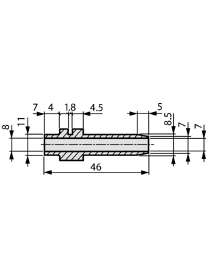 HellermannTyton - H321-PVC-BK-T1 - Anti-kink sleeve 46 mm black - 634-03210, H321-PVC-BK-T1, HellermannTyton
