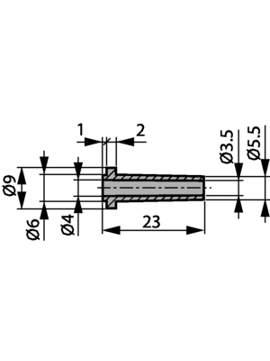 HellermannTyton - HV 2213 - Anti-kink sleeve ? 3.5 mm 23 mm black - 632-02130, HV 2213, HellermannTyton