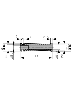 HellermannTyton - HV 2228 - Anti-kink sleeve ? 8 mm 47 mm black - 632-02280, HV 2228, HellermannTyton