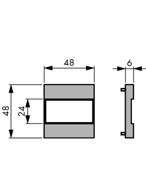 Hengstler - 2 405 219 - Mounting frame 48 x 48 mm, 2 405 219, Hengstler