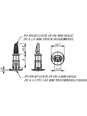  - RLCBSRE-6-01 - Spacer plug-in 9.5 mm, RLCBSRE-6-01