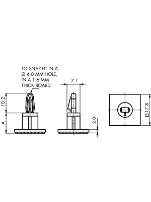 Richco - LCBSB-10-01A2 - Spacer, self-adhesive 15.9 mm, LCBSB-10-01A2, Richco
