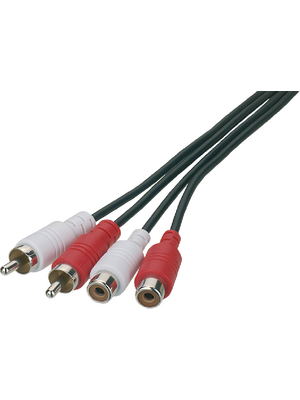 Maxxtro - BB-1781 - Extension cable audio stereo cinch 1.80 m black, BB-1781, Maxxtro