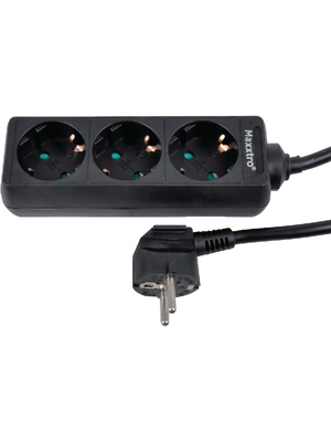 Maxxtro - DY-B-03P-B1 - Outlet strip, 3xF (CEE 7/3), 1.5 m, F (CEE 7/4), DY-B-03P-B1, Maxxtro