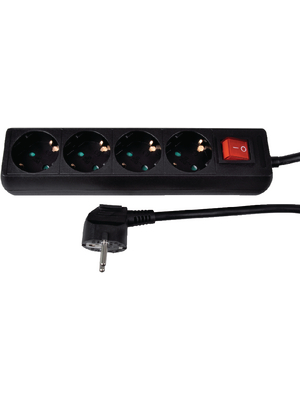 Maxxtro - DY-B-04KP-B1 - Outlet strip, 1 Switch, 4xF (CEE 7/3), 1.5 m, F (CEE 7/4), DY-B-04KP-B1, Maxxtro