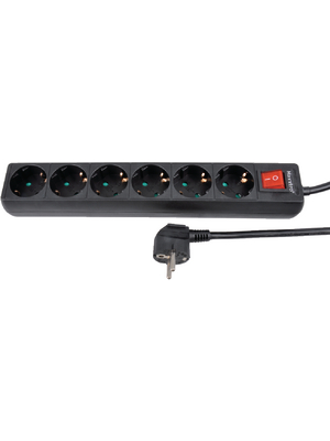 Maxxtro - DY-B-06KP-B1 - Outlet strip, 1 Switch, 6xF (CEE 7/3), 1.5 m, F (CEE 7/4), DY-B-06KP-B1, Maxxtro