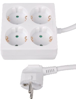 Maxxtro - KF-B-S04P-W1 - Outlet strip, 4xF (CEE 7/3), 1.5 m, F (CEE 7/4), KF-B-S04P-W1, Maxxtro