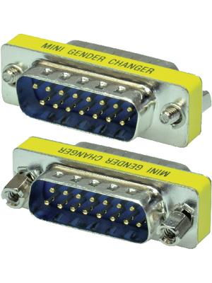 Maxxtro - PB-378 - Mini gender changer DB15 m - m, PB-378, Maxxtro