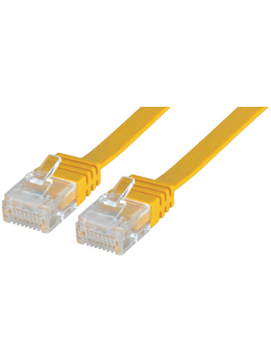 Maxxtro - PB-FLUTP6-05-G - Patch cable, flat CAT6 U/UTP 0.50 m yellow, PB-FLUTP6-05-G, Maxxtro