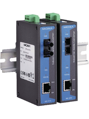 Moxa - IMC-21A-M-SC - Converter, RJ45 10/100-100FX SC/MM, IMC-21A-M-SC, Moxa