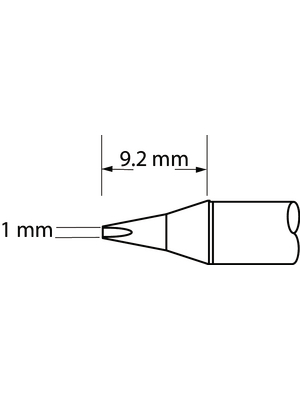 Metcal - SFP-CH10 - Soldering Rework Cartridge Chisel 1.0 mm 390 °C, SFP-CH10, Metcal