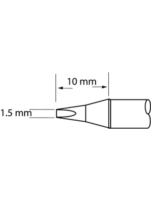 Metcal - SFP-CH15 - Soldering Rework Cartridge Chisel 1.5 mm 390 °C, SFP-CH15, Metcal