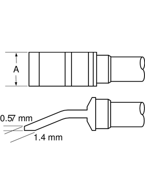 Metcal - TFP-BLH40 - Soldering tip Blade 6.4 mm 390 °C, TFP-BLH40, Metcal