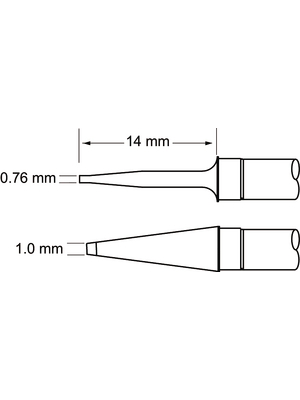 Metcal - TFP-BLP1 - Soldering tip Blade 1.0 mm 390 °C, TFP-BLP1, Metcal
