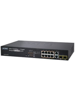 Planet - FGSD-1022HP - Switch 8x 10/100 PoE, 2x 1000 2x SFP Desktop / 19", FGSD-1022HP, Planet