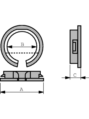 Richco - PGSA-1013A - Cable bushing 9.6 mm, PGSA-1013A, Richco