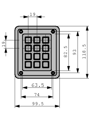 Storm Interface - 4K1201 - Vandal-proof keypad 12-element keyboard (Computer), 4K1201, Storm Interface