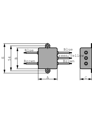 TE Connectivity - 6609020-2 - Mains filter Phases 1 1 A 250 VAC, 6609020-2, TE Connectivity