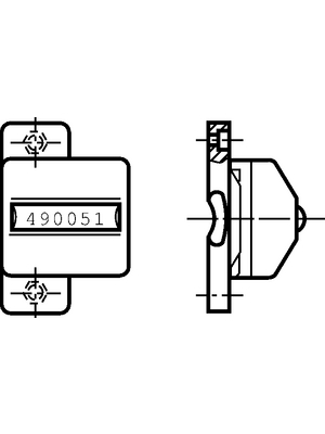 Hengstler - 2 490 005 - Fastening plate, 2 490 005, Hengstler