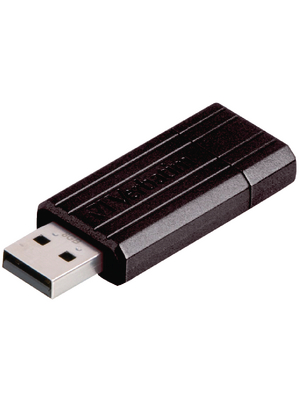 Verbatim - 49065 - USB Stick Pin Stripe USB Drives 64 GB black, 49065, Verbatim