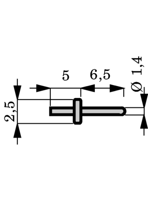 Vogt - 1365a.61 - Wire-wrap pins Silver-plated brass 1.3 mm N/A, 1365a.61, Vogt