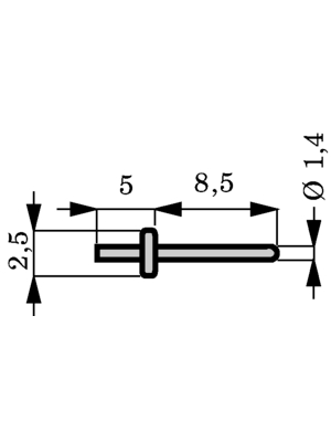Vogt - 1365b.61 - Wire-wrap pins Silver-plated brass 1.3 mm N/A, 1365b.61, Vogt