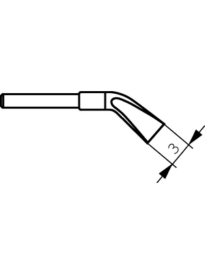 Weller - WTA-2 - Tweezer soldering tip pair 3.0 mm PU=Pack of 2 pieces, WTA-2, Weller