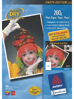 Avery Zweckform - 2572 - Photo paper brightness A4 200 g/m2, 2572, Avery Zweckform