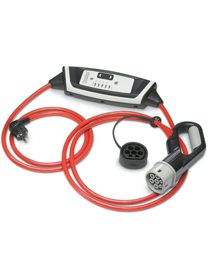 Phoenix Contact - EV-ICCPD-T2C-EU-S-13A1-A - Charging cable with control unit , Mode 2, 1-phase 230 VAC, 13 A, Type 2 to CEE 7/7 (Typ EF), 1621516, EV-ICCPD-T2C-EU-S-13A1-A, Phoenix Contact