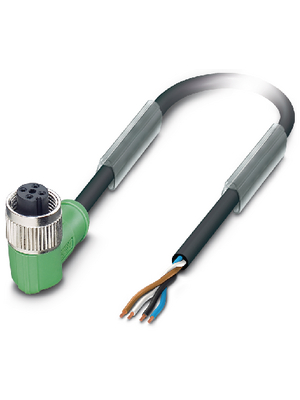 Phoenix Contact - SAC-4P- 5,0-PUR/M12FR - Actuator/sensor-cable M12 (90) Socket Open 5.00 m, SAC-4P- 5,0-PUR/M12FR, Phoenix Contact
