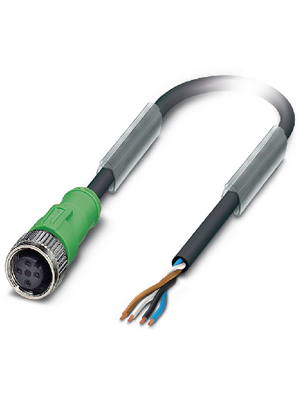 Phoenix Contact - SAC-4P- 3,0-PUR/M12FS - Actuator/sensor-cable M12 Socket Open 3.00 m, SAC-4P- 3,0-PUR/M12FS, Phoenix Contact