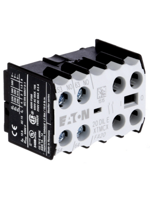 Eaton - 20 DILE - Auxiliary switch 2 make contacts (NO) - 600 VAC 0.8 kW, 20 DILE, Eaton