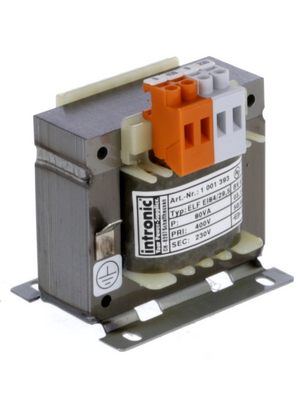 Intronic - ELF EI 84/29 230VAC - Control transformer 80 VA 230 VAC, ELF EI 84/29 230VAC, Intronic