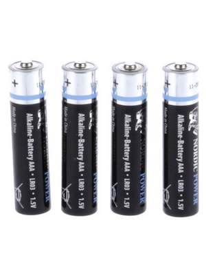 Nordic Power - GLR03A - Primary battery 1.5 V LR03/AAA Pack of 4 pieces, GLR03A, Nordic Power