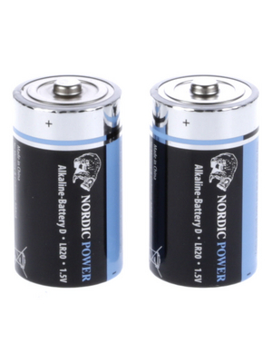Nordic Power - GLR20A - Primary battery 1.5 V LR20/D Pack of 2 pieces, GLR20A, Nordic Power