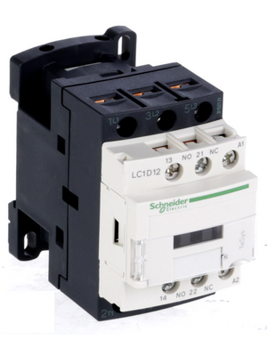 Schneider Electric - LC1D12B7 - Contactor 24 VAC 3 NO 1 NO+1 NC Screw Terminal, LC1D12B7, Schneider Electric