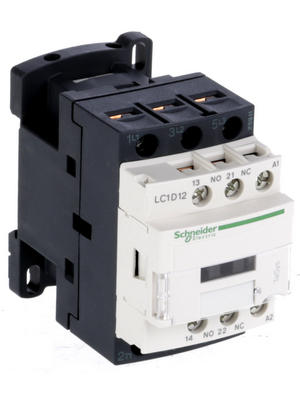 Schneider Electric - LC1D12P7 - Contactor 230 VAC  50/60 Hz 3 NO 1 NO+1 NC Screw Terminal, LC1D12P7, Schneider Electric