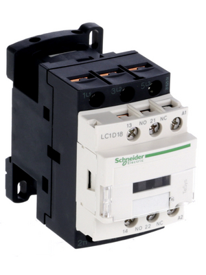 Schneider Electric - LC1D18B7 - Contactor 24 VAC 3 NO 1 NO+1 NC Screw Terminal, LC1D18B7, Schneider Electric