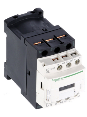 Schneider Electric - LC1D18BL - Contactor 24 VDC 3 NO 1 NO+1 NC Screw Terminal, LC1D18BL, Schneider Electric
