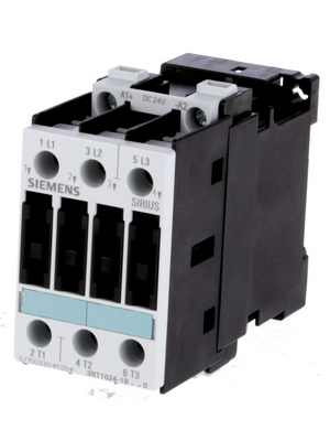 Siemens - 3RT1024-1BB40 - Contactor 24 VDC 3 NO - Screw Terminal, 3RT1024-1BB40, Siemens